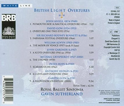 British Light Overtures 2 (ANSELL/GOW/BENNET/ALWYN/HOPE) - Royal Ballet Sinfonia