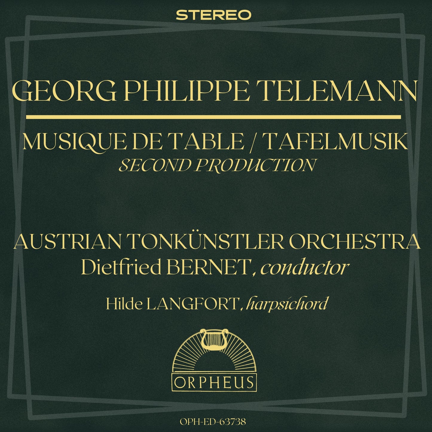 TELEMANN: TAFELMUSIK (MUSIQUE DE TABLE), 2ND PRODUCTION - Austrian Tonkunstler Orchestra, Dietrich Bernet (PDF BOOKLET)