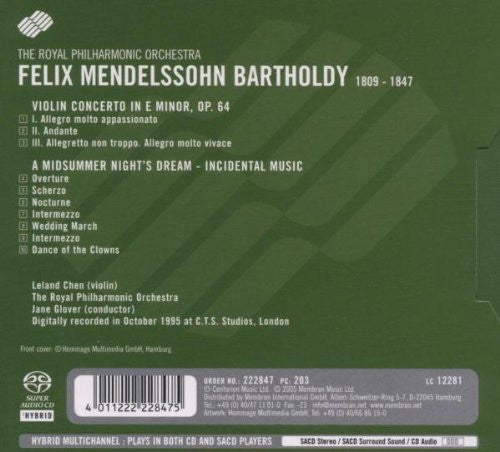 Mendelssohn: A Midsummer Night's Dream, Violin Concerto - Leland Chen, Jane Glover, Royal Philharmonic (Hybrid SACD)