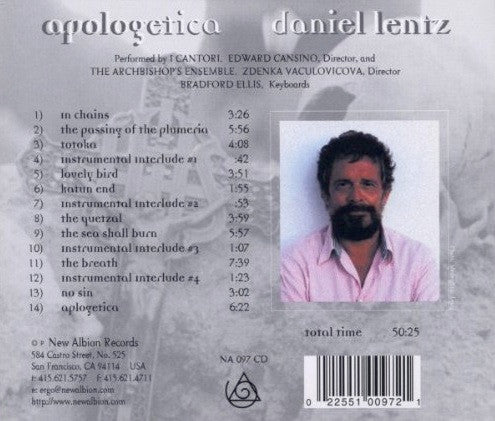 LENTZ: Apologetica - I CANTORI, ARCHBISHOPS ENSEMBLE