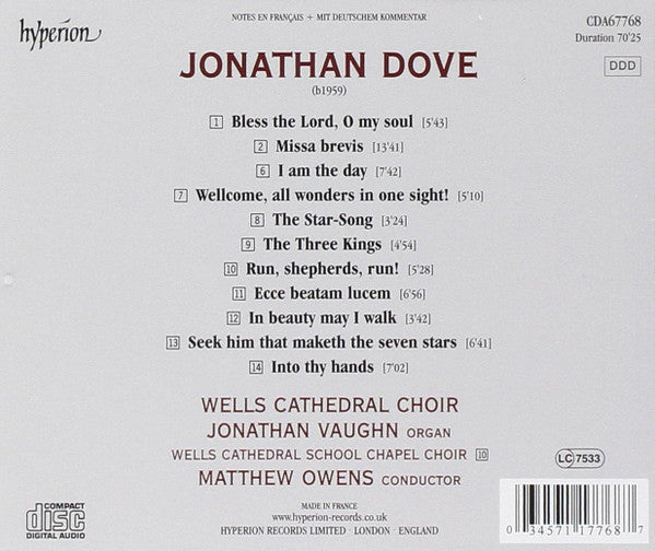 Dove: Choral Music - Wells Cathedral Choir