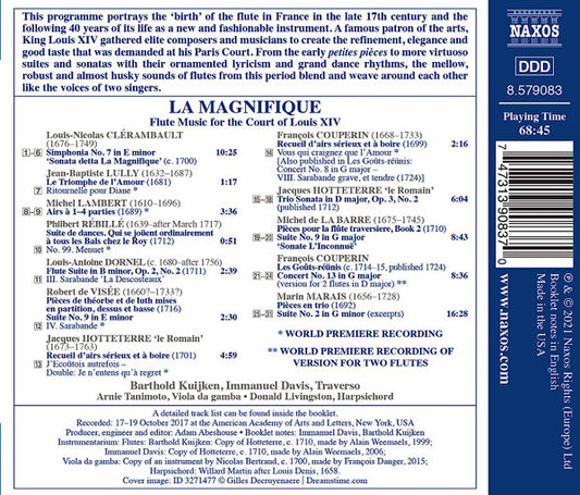La Magnifique: Flute Music for the Court of Louis XIV - Barthold Kuijken, Immanuel Davis