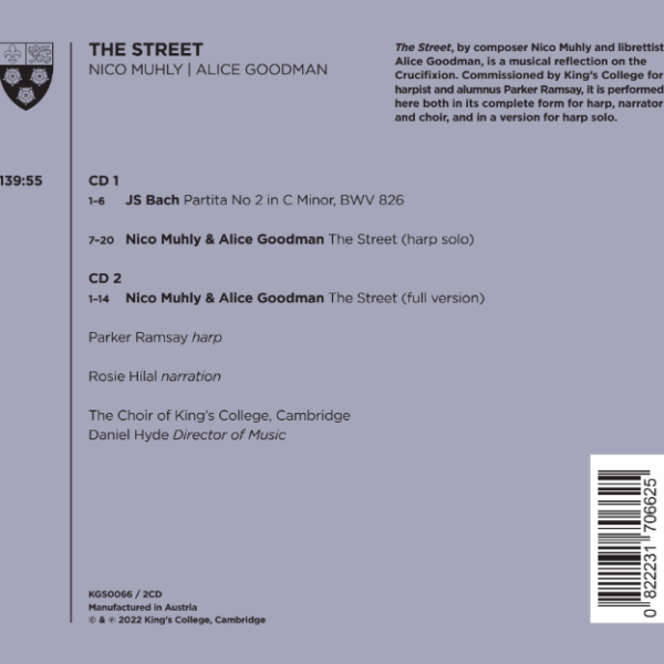 MUHLY & GOODMAN: THE STREET - The Choir of King's College, Cambridge (2 CDs)