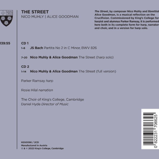 MUHLY & GOODMAN: THE STREET - The Choir of King's College, Cambridge (2 CDs)