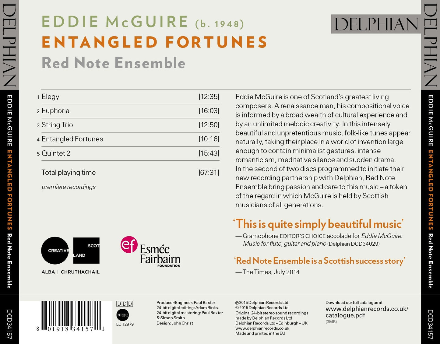 McGuire: Entangled Fortunes - Red Note Ensemble