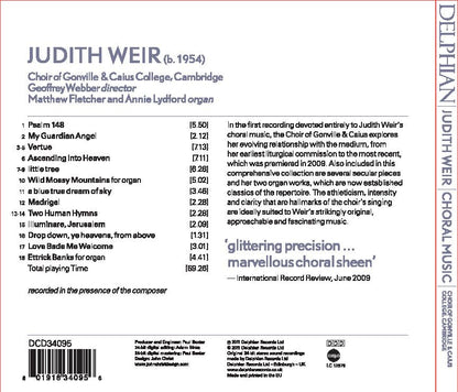 Weir: Choral Music - Choir Of Gonville & Caius College, Cambridge
