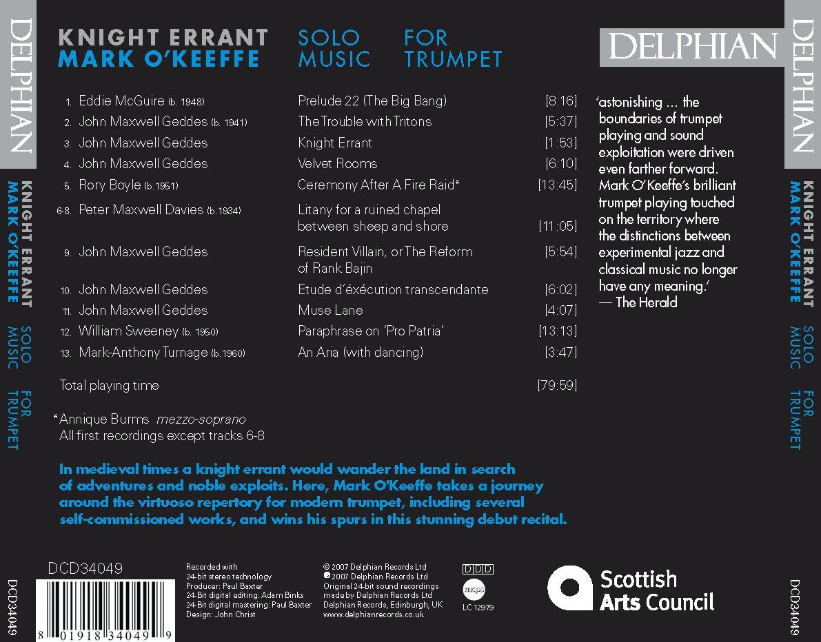 Knight Errant: Solo Music for Trumpet - Mark O'Keeffe