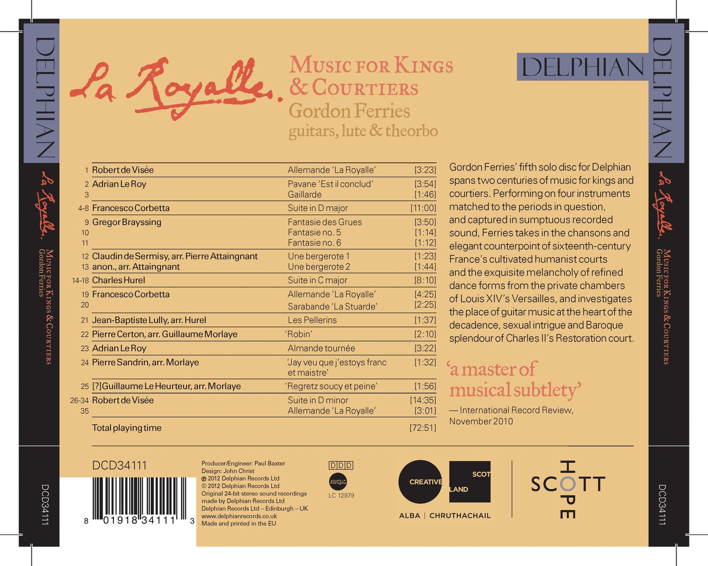 La Royalle: Music for Kings and Courtiers - Gordon Ferries