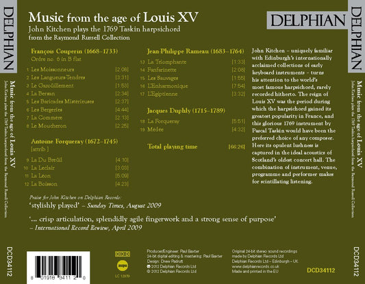 Music from the Age of Louis XV - John Kitchen plays the Taskin harpsichord