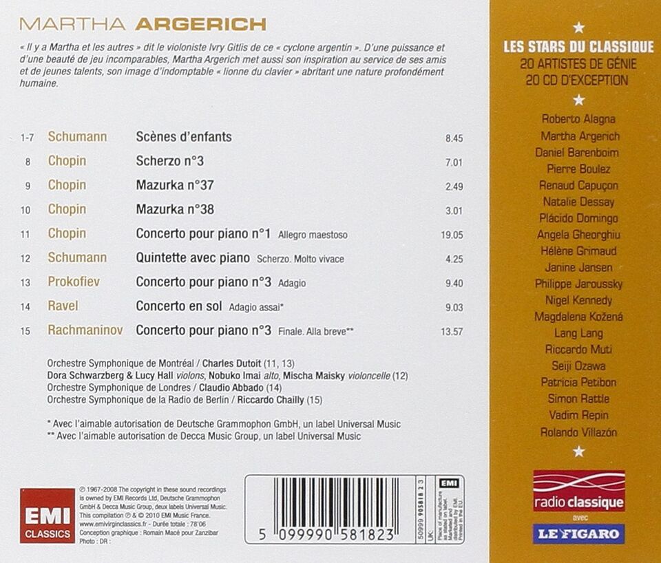 Martha Argerich Plays Schumann, Chopin, Ravel & Prokofiev