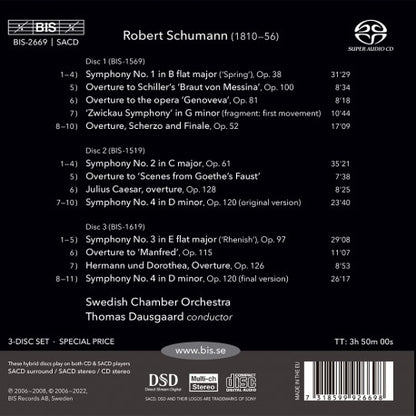 Schumann: The Symphonies & Overtures - Swedish Chamber Orchestra, Thomas Dausgaard (3 SACD)