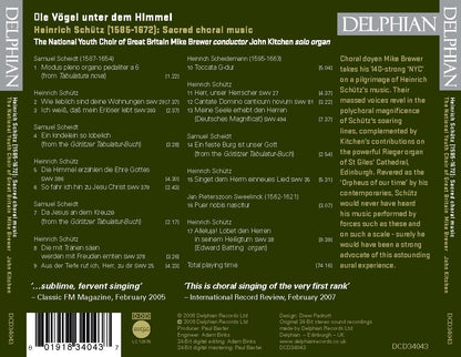 Schütz: Die Vögel unter dem Himmel (Sacred Choral Music) - National Youth Choir Of Great Britain