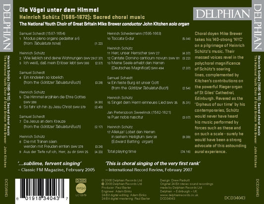 Schütz: Die Vögel unter dem Himmel (Sacred Choral Music) - National Youth Choir Of Great Britain