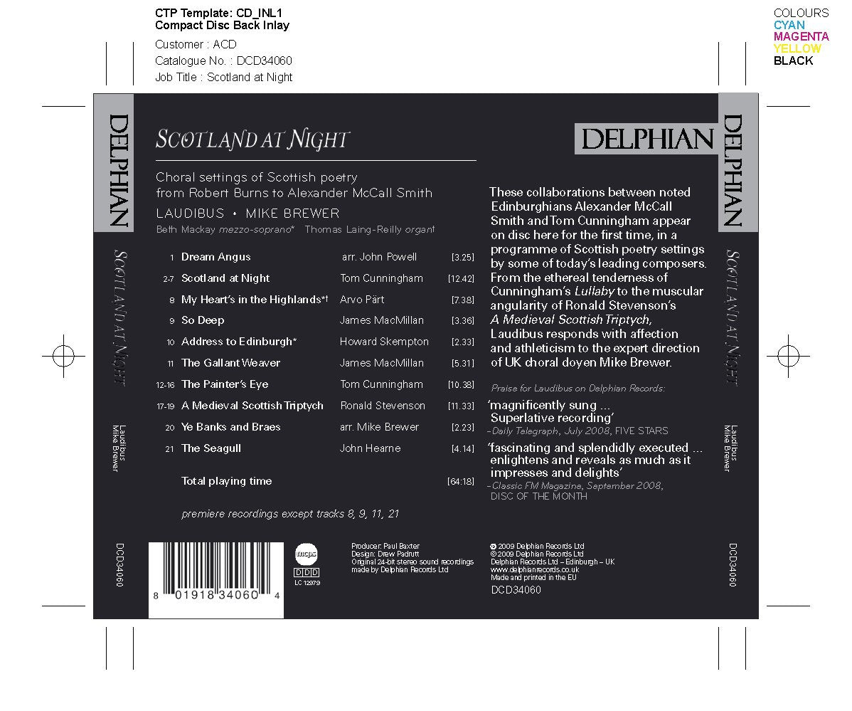 Scotland At Night: Choral Settings of Scottish Poetry from Burns to McCall Smith - Laudibus