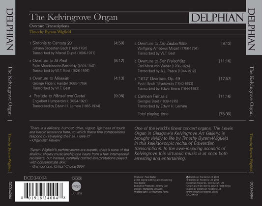 The Kelvingrove Organ - Overture Transcriptions