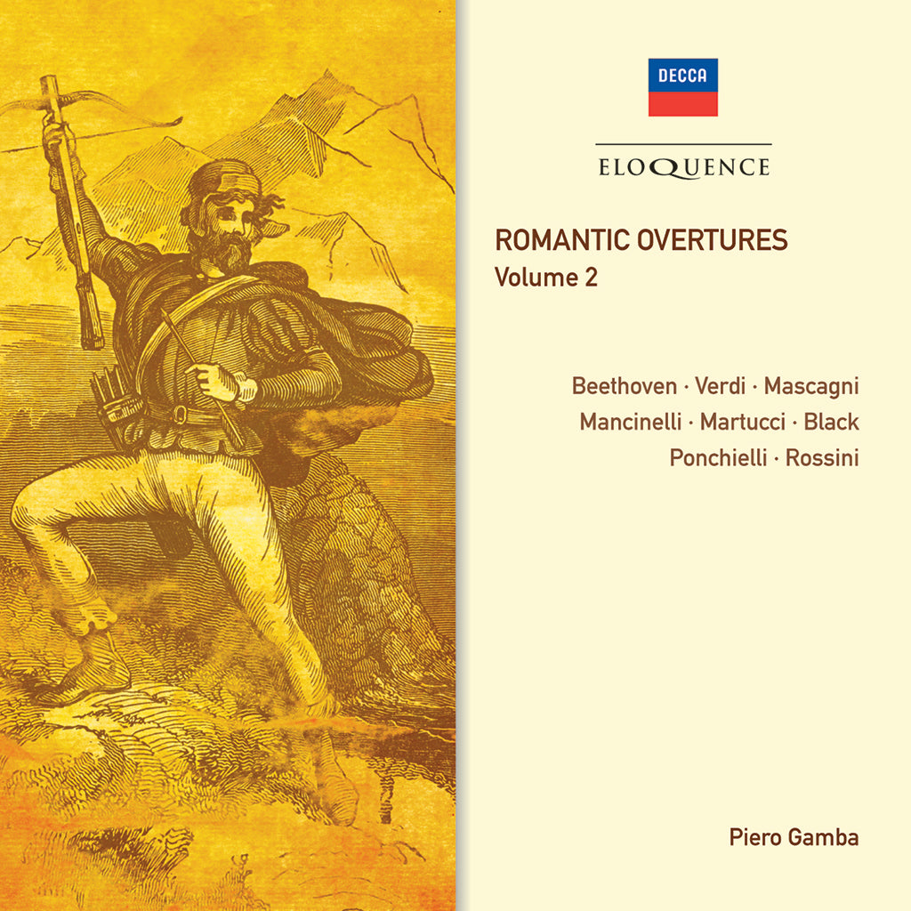 Romantic Overtures, Vol. 2 (Opera Overtures by Rossini, Beethoven, Verdi, Black, etc) - London Symphony Orchestra, Piero Gamba (2 CDs)