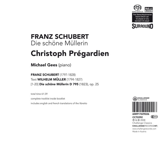 SCHUBERT: DIE SCHOENE MUELLERIN - CHRISTOPH PREGARDIEN & MICHAEL GEES (HYBRID SACD)