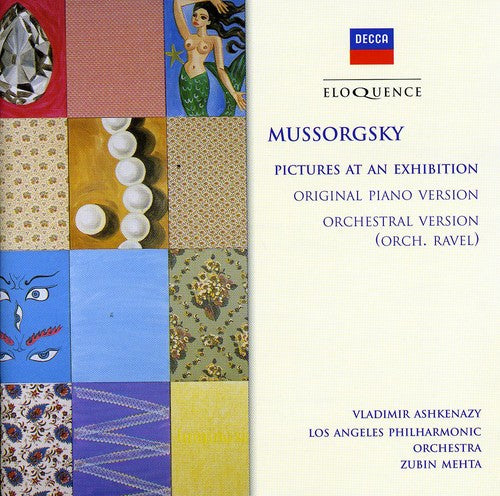 MUSSORGSKY: PICTURES AT AN EXHIBITION (ORCHESTRAL AND PIANO VERSIONS) - ASHKENAZY; MEHTA, LOS ANGELES PHILHARMONIC