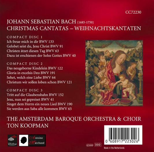 BACH, J.S.: CHRISTMAS CANTATAS - TON KOOPMAN & THE AMSTERDAM BAROQUE ORCHESTRA (3 CDS)