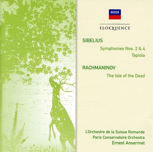 SIBELIUS: SYMPHONIES 2 & 4; RACHMANINOV: THE ISLE OF THE DEAD - ANSERMET, L'ORCHESTRE DE LA SUISSE ROMANDE (2 CDS)