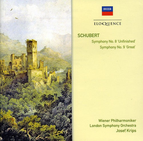 SCHUBERT: SYMPHONIES NO. 8 "UNFINISHED" AND NO. 9 "THE GREAT" - KRIPS, LONDON SYMPHONY, VIENNA PHILHARMONIC