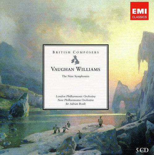 VAUGHAN WILLIAMS: THE NINE SYMPHONIES - ADRIAN BOULT, LONDON PHILHARMONIC, NEW PHILHARMONIA (5 CDS)