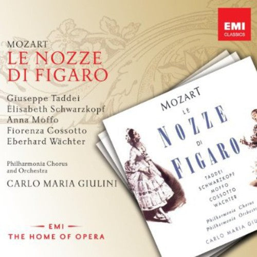 MOZART: Le Nozze di Figaro - Anna Moffo, Eberhard Waechter, Elisabeth Schwarzkopf, Fiorenza Cossotto, Philharmonia Orchestra, Carlo Maria Giulini (4 CDs)