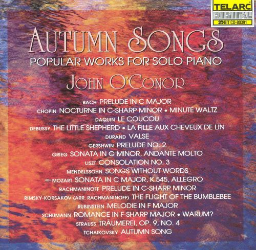 AUTUMN SONGS: Solo Piano Favorites - John O'Conor