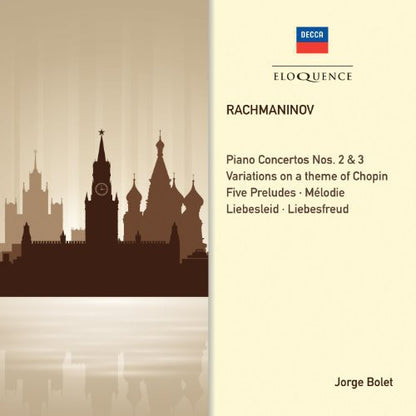 RACHMANINOV: PIANO CONCERTOS 2 & 3; SOLO PIANO WORKS - JORGE BOLET (2 CDS)