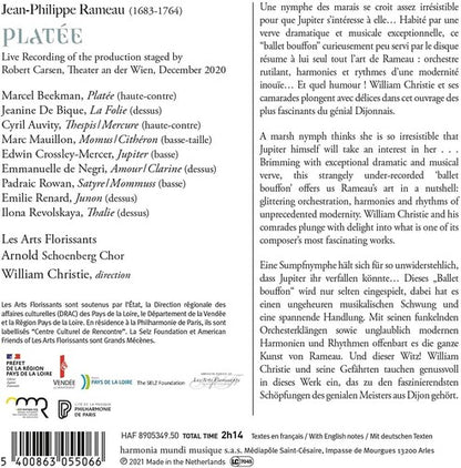 RAMEAU: PLATEE - LES ARTS FLORISSANTS, CHRISTIE (2 CDS)