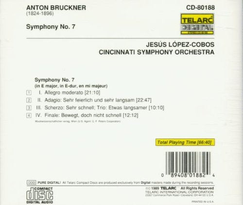 BRUCKNER: SYMPHONY NO. 7 - Lopez-Cobos, Cincinnati Symphony