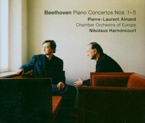 BEETHOVEN : PIANO CONCERTOS NO 1-5 (COMPLETE) - AIMARD, HARNONCOURT, CHAMBER ORCHESTRA OF EUROPE (3CDS)