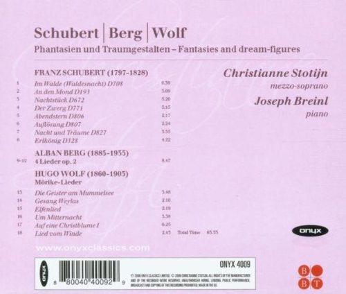 Schubert, Berg, Wolf: Lieder - Christiane Stotijn; Joseph Breinl