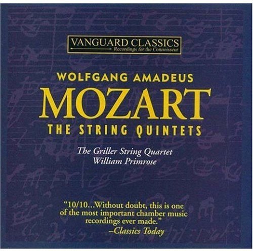 MOZART: STRING QUINTETS - GRILLER STRING QUARTET, PRIMROSE (2 CDS)