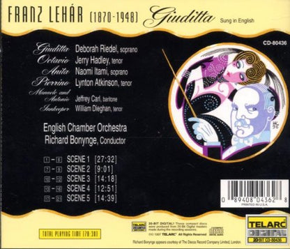 LEHAR: GIUDITTA (COMPLETE, SUNG IN ENGLISH) - Bonynge, English Chamber Orchestra