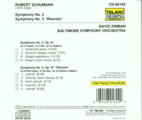 SCHUMANN: SYMPHONIES NO. 2 & 3 - David Zinman, Baltimore Symphony