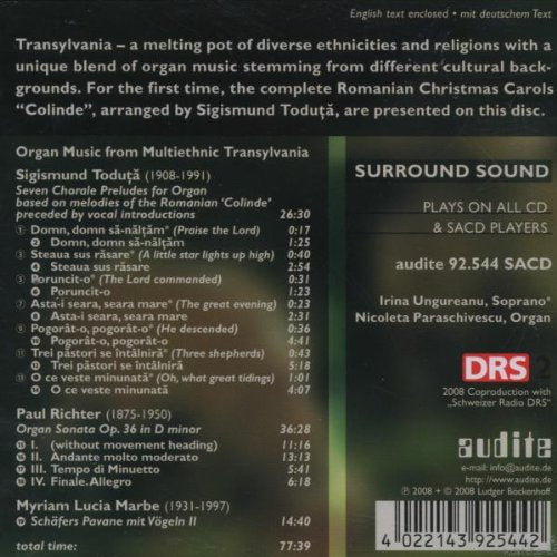 ORGAN MUSIC FROM MULTIETHNIC TRANSYLVANIA - Nicoleta Paraschvescu (Hybrid SACD)