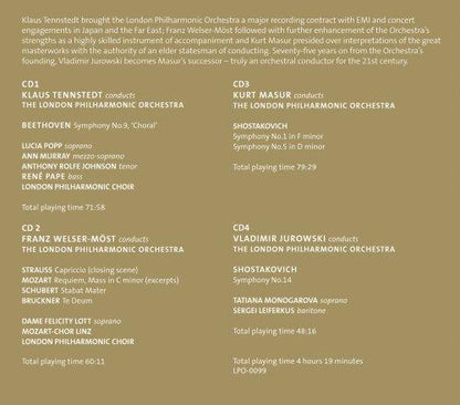 LPO 75TH ANNIVERSARY EDITION (VOLUME 3 1983-2007) - LONDON PHILHARMONIC ORCHESTRA; TENNSTEDT; WELSER-MOST; MASUR; JUROWSKI (4 CDS)