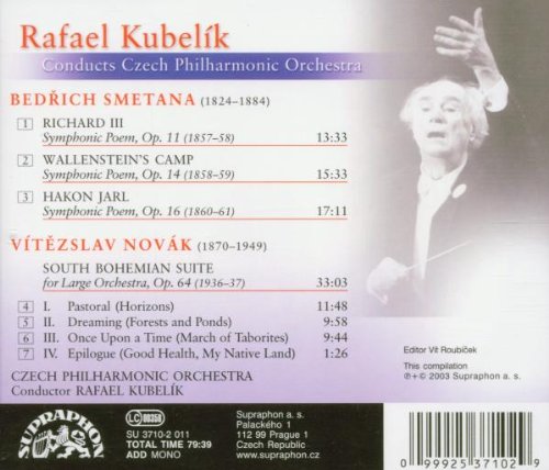 SMETANA & NOVAK: Orchestral Works - Rafael Kubelik, Czech Philharmonic Orchestra