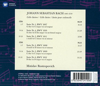 Bach: Cello Suites - ROSTROPOVICH (2 CDS)