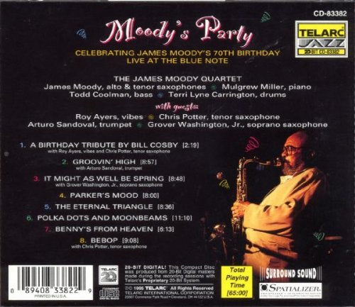 JAMES MOODY QUARTET: MOODY'S PARTY - Live at the Blue Note
