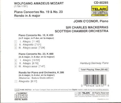 MOZART: PIANO CONCERTOS NO. 19 & 23, RONDO, K. 386 - John O'Conor, Charles Mackerras, Scottish National Orchestra