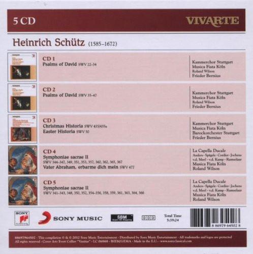 SCHUTZ, H.: Psalms of David, Christmas & Easter Historias, Sinfoniae Sacrae II (5 CDs)