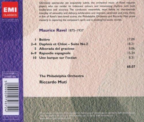 RAVEL: RAPSODIE ESPAGNOLE; UNE BARQUE, BOLERO: MUTI, PHILADELPHIA ORCHESTRA