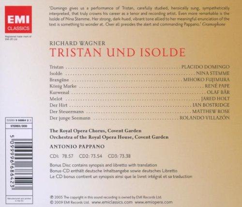 WAGNER: TRISTAN UND ISOLDE - DOMINGO, PAPE, STEMME, VILLAZON, PAPPANO