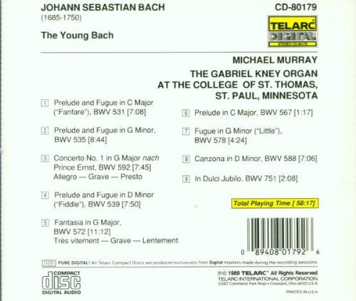 BACH, J.S.: THE YOUNG BACH - Michael Murray