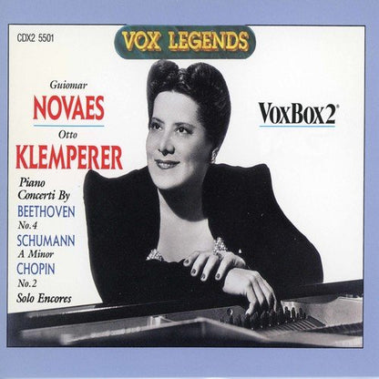 BEETHOVEN, SCHUMANN, CHOPIN: Great Concertos and Solo Works - Guiomar Novaes, Otto Klemperer, Vienna Symphony Orchestra (2 CDs)