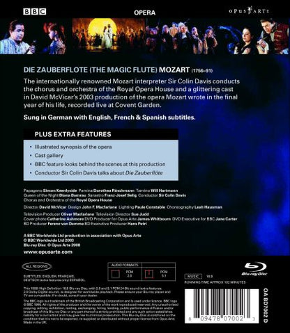 MOZART: Die Zauberflote - Sir Colin Davis, Royal Opera House Orchestra and Chorus (Blu-Ray Disc)