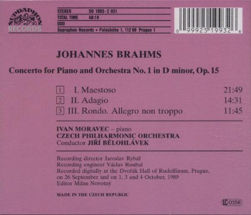 BRAHMS: Piano Concerto No. 1 - Ivan Moravec, Jiri Belohlavek, Czech Philharmonic