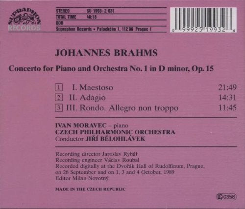 BRAHMS: Piano Concerto No. 1 - Ivan Moravec, Jiri Belohlavek, Czech Philharmonic